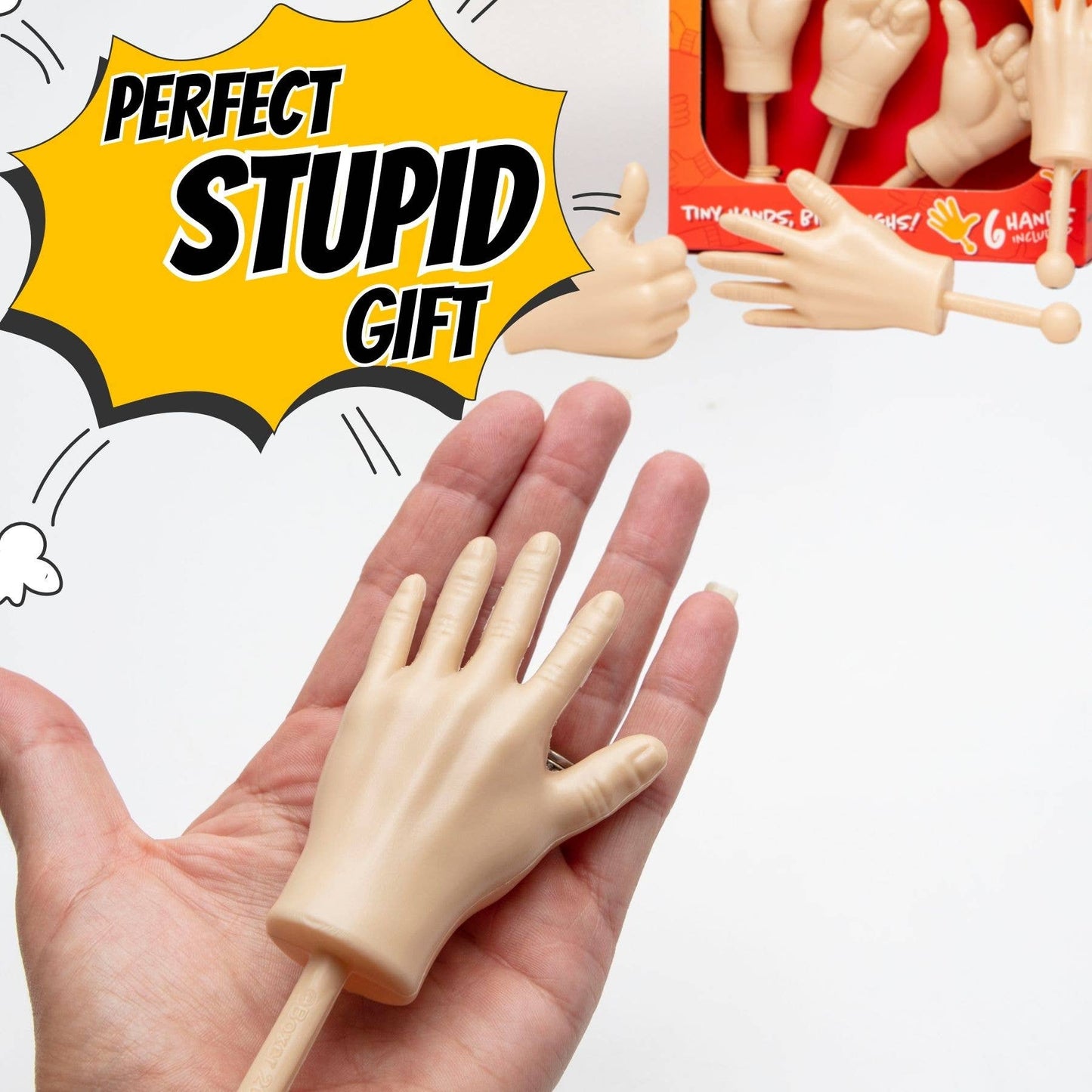 Tiny Hands on Sticks Prank - Gag Prank Gift for Adults