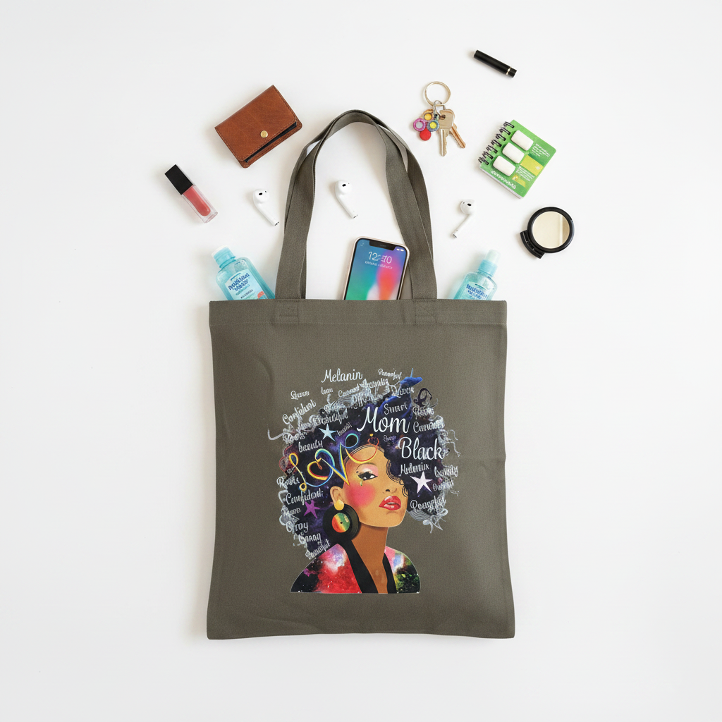 Melanin Tote Bag with Everyday Convenience Items