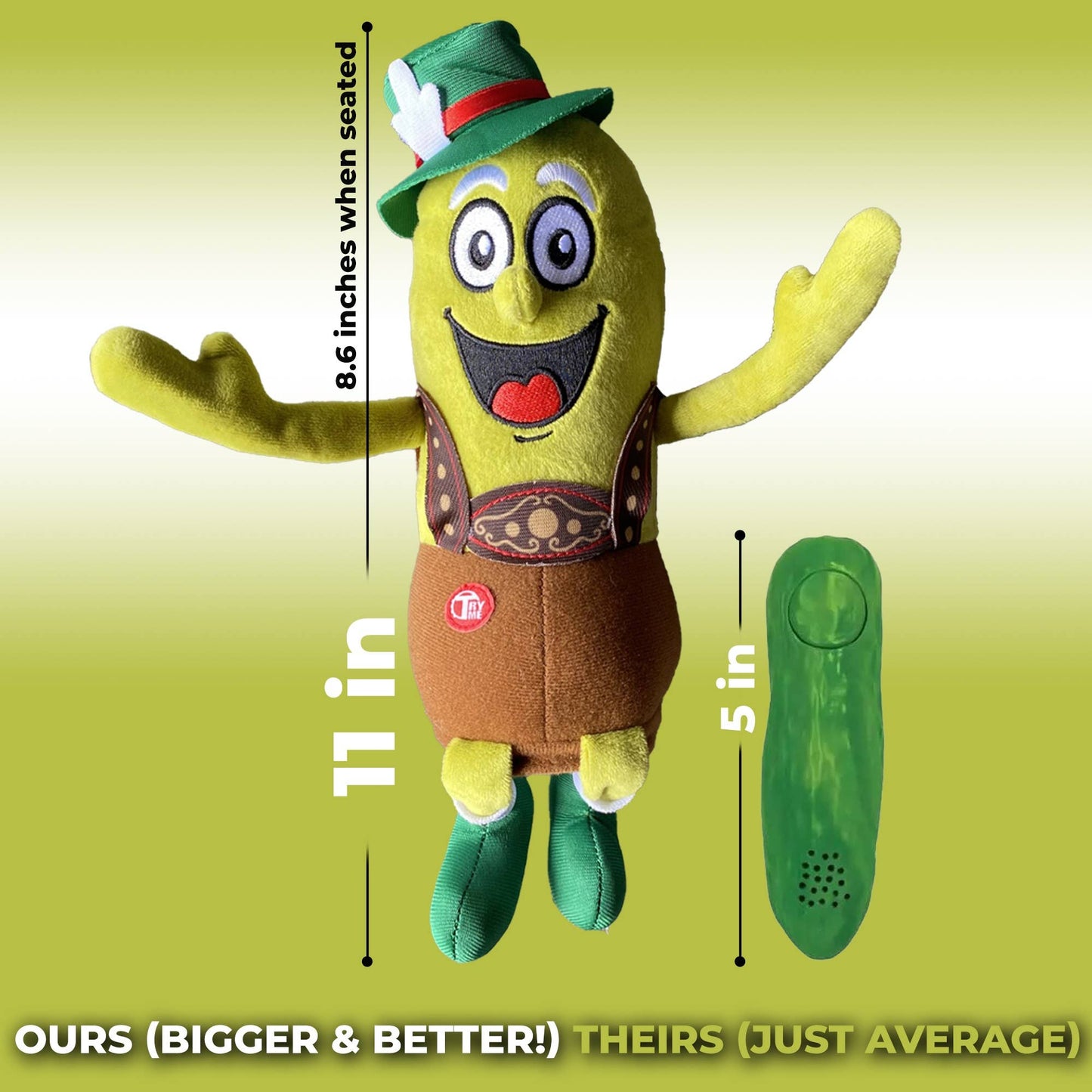 Yodeling Pickle Plush Desk TopToy-Stress Reliever