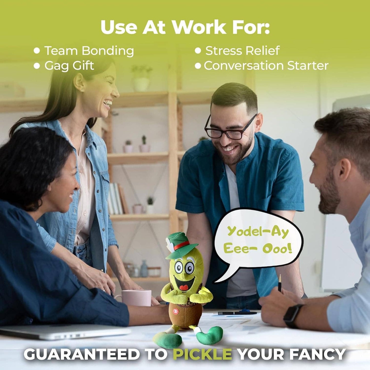 Yodeling Pickle Plush Desk TopToy-Stress Reliever