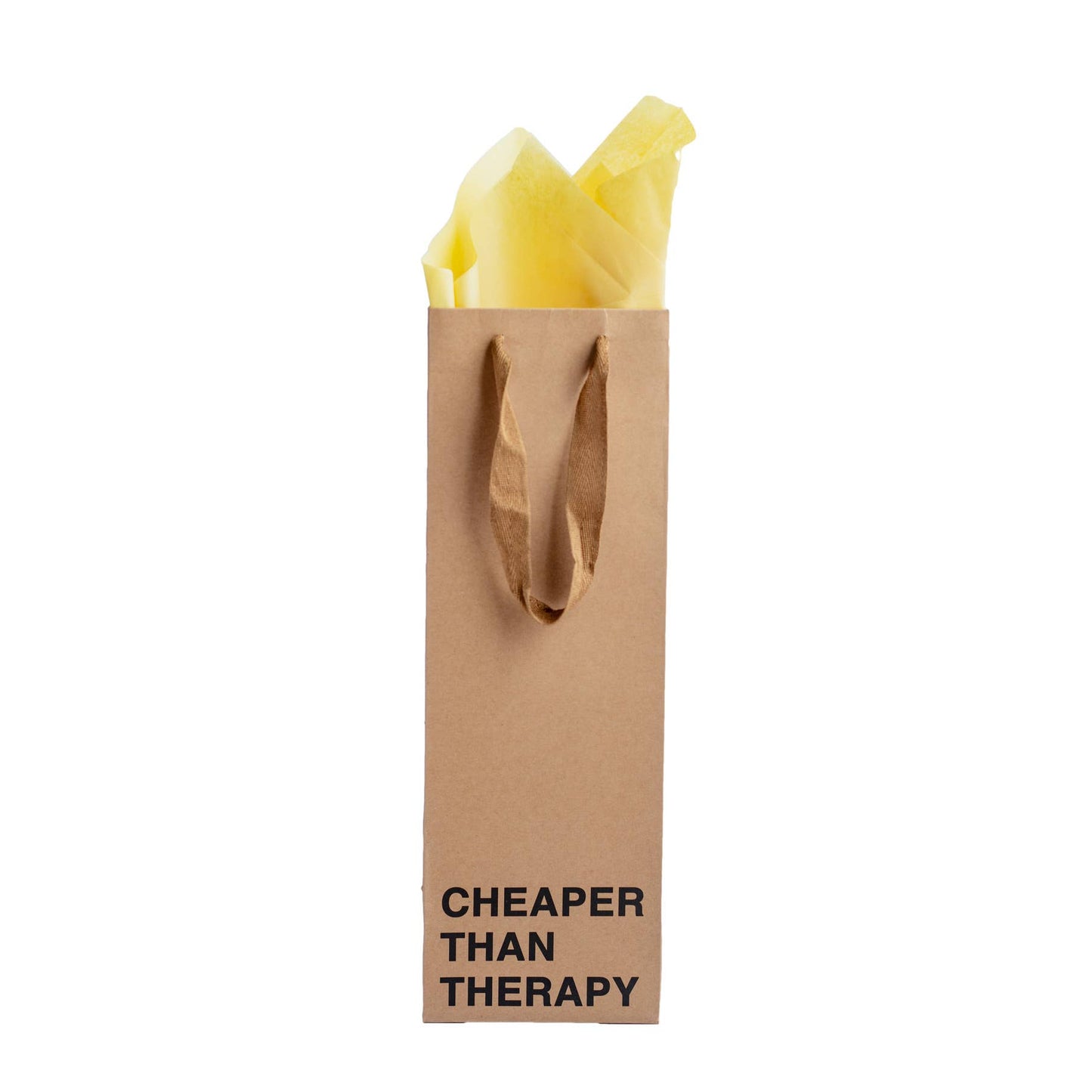 "Cheaper than therapy" Wine Gift Bag