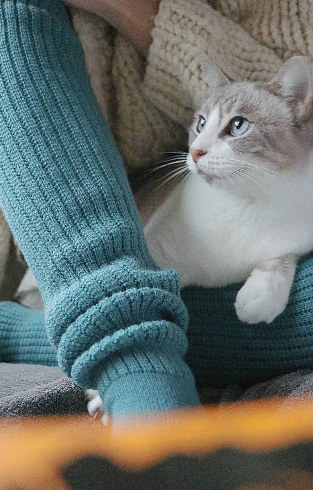Lounge Scrunchy Over the Knee Socks - Wool Blend