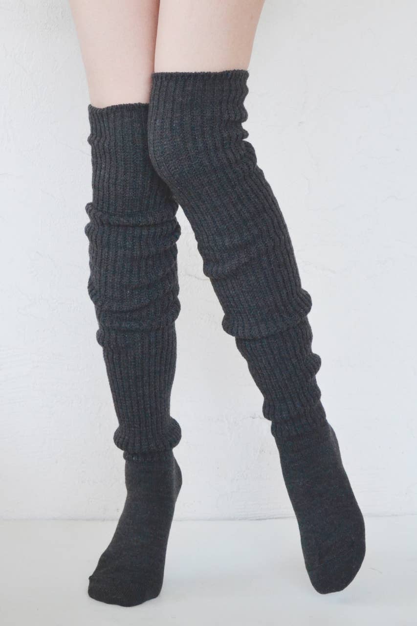 Lounge Scrunchy Over the Knee Socks - Wool Blend