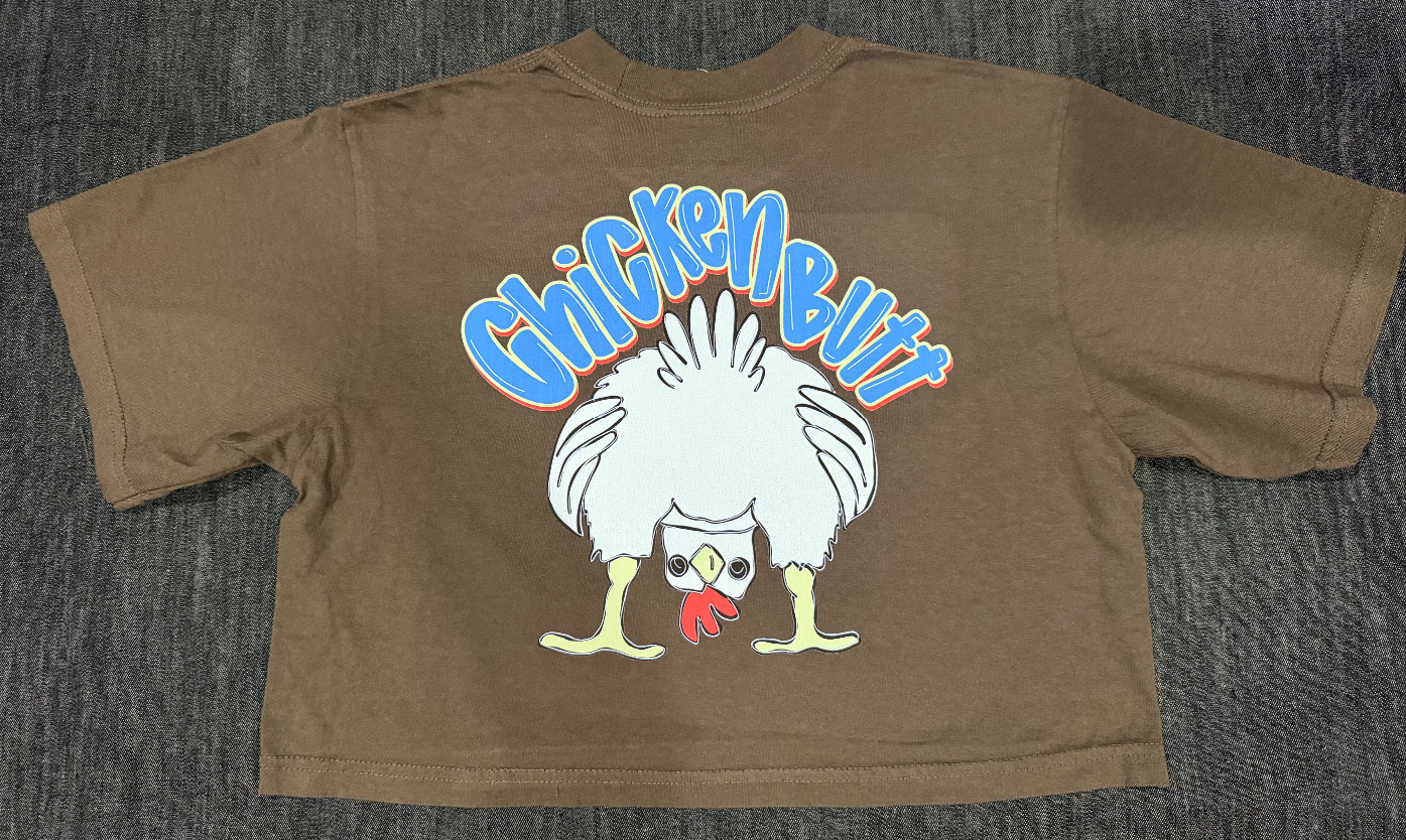 Guess What Chicken Butt Crop Tee