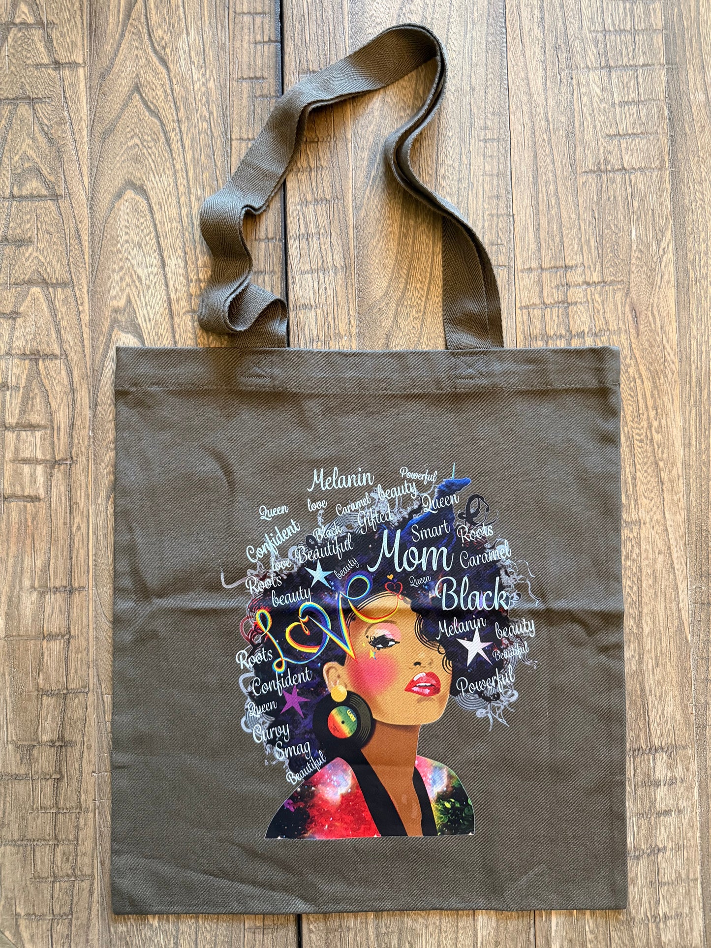 Melanin Mom Black Queen Tote Bag