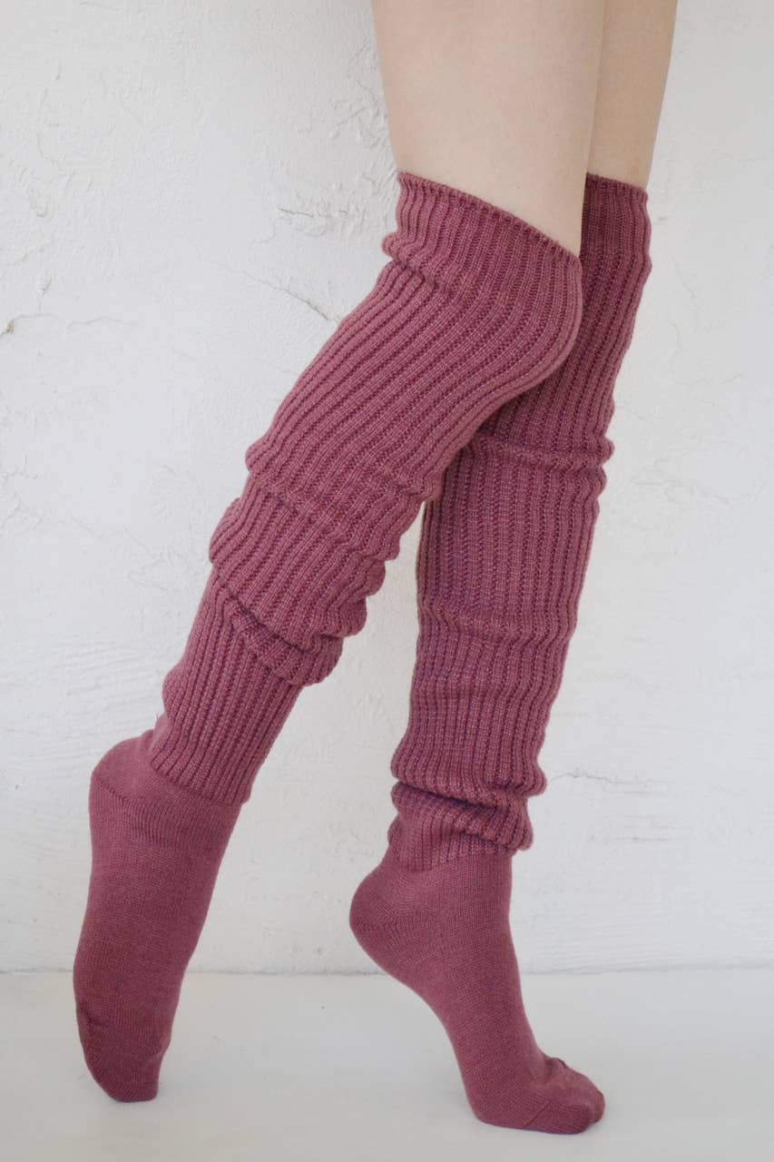 Lounge Scrunchy Over the Knee Socks - Wool Blend