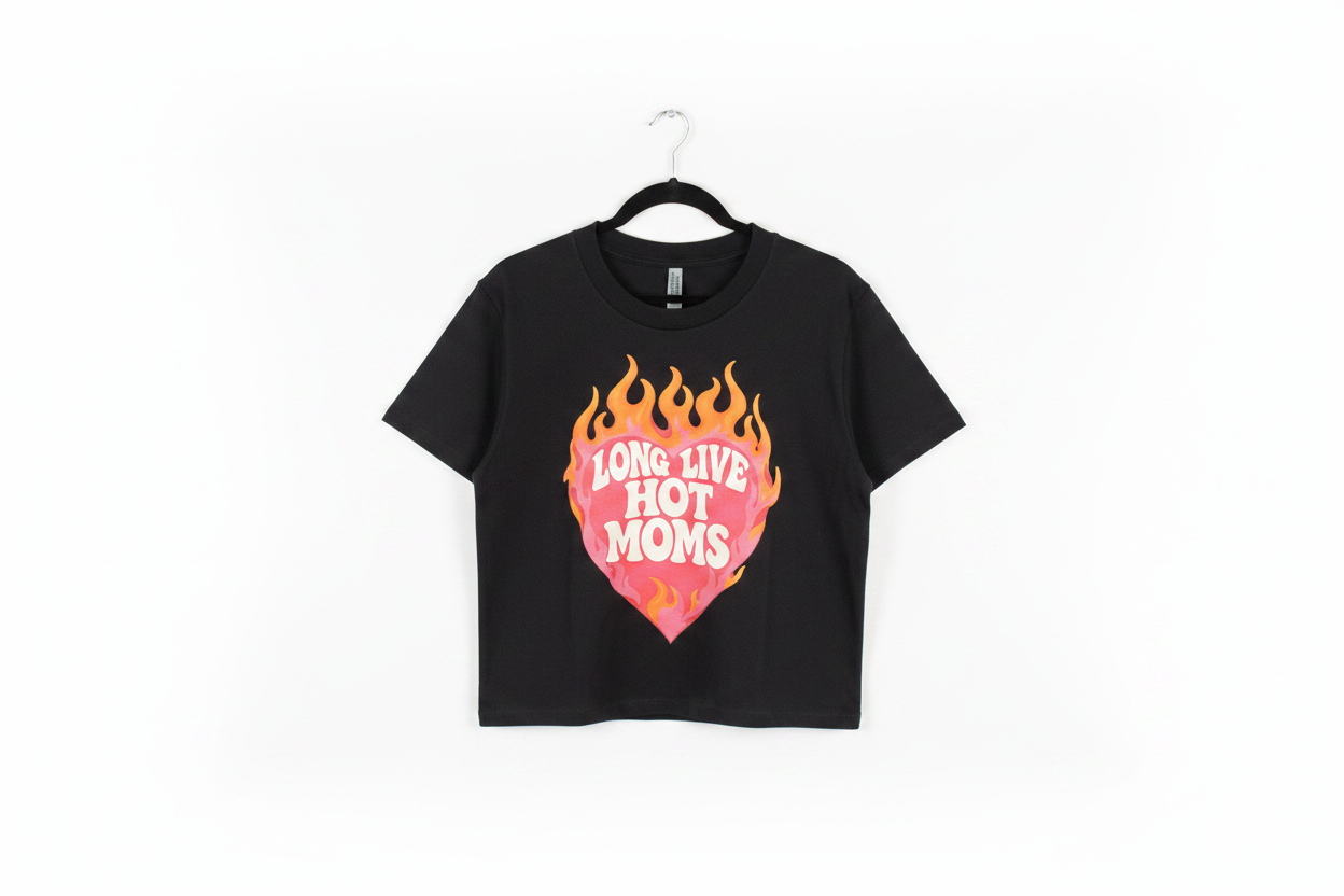 Black Long Live Hot Moms - Studio White