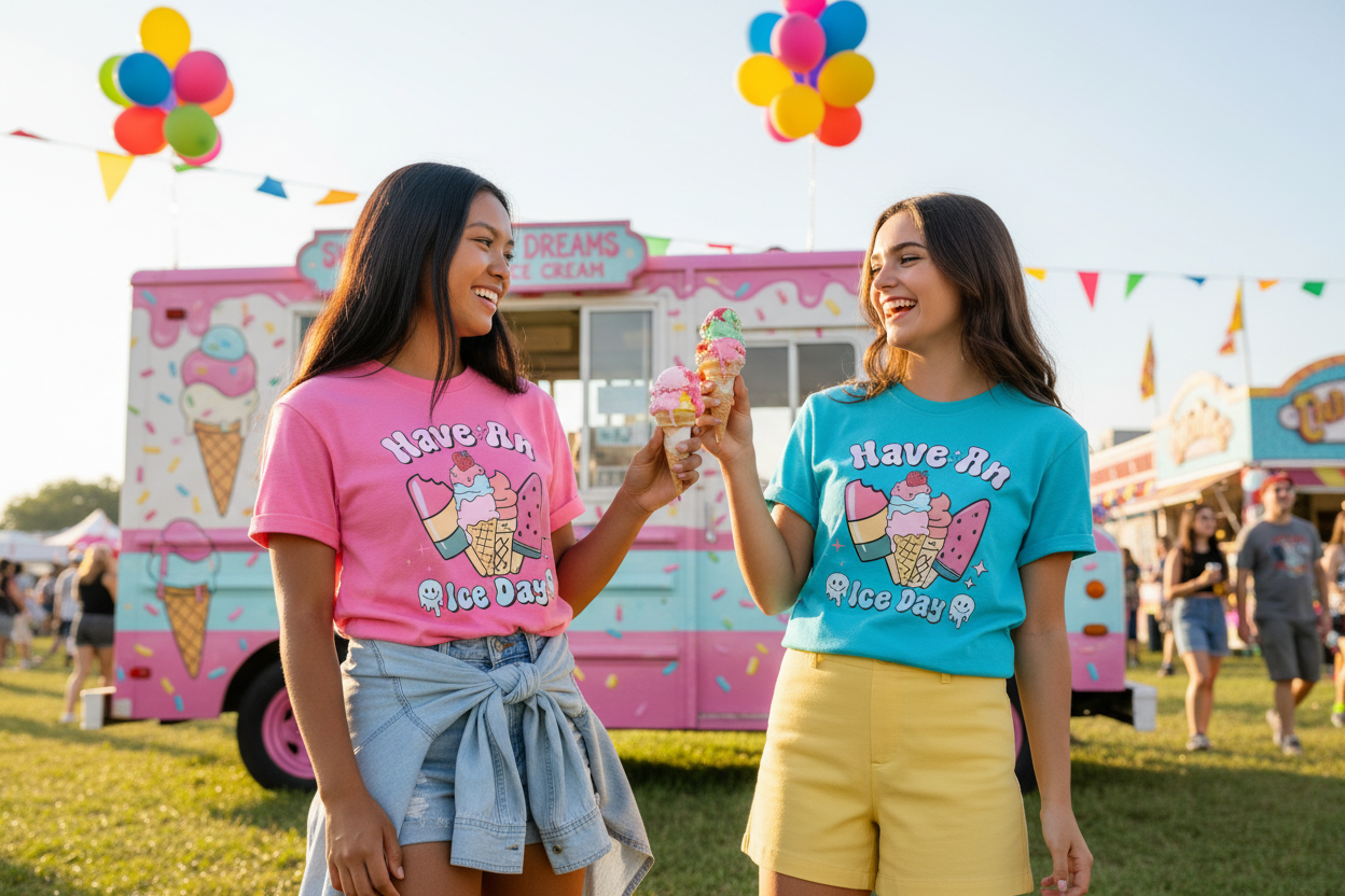 Blasian and Cuban Teen Models - Have An Ice Day Summer Festival
