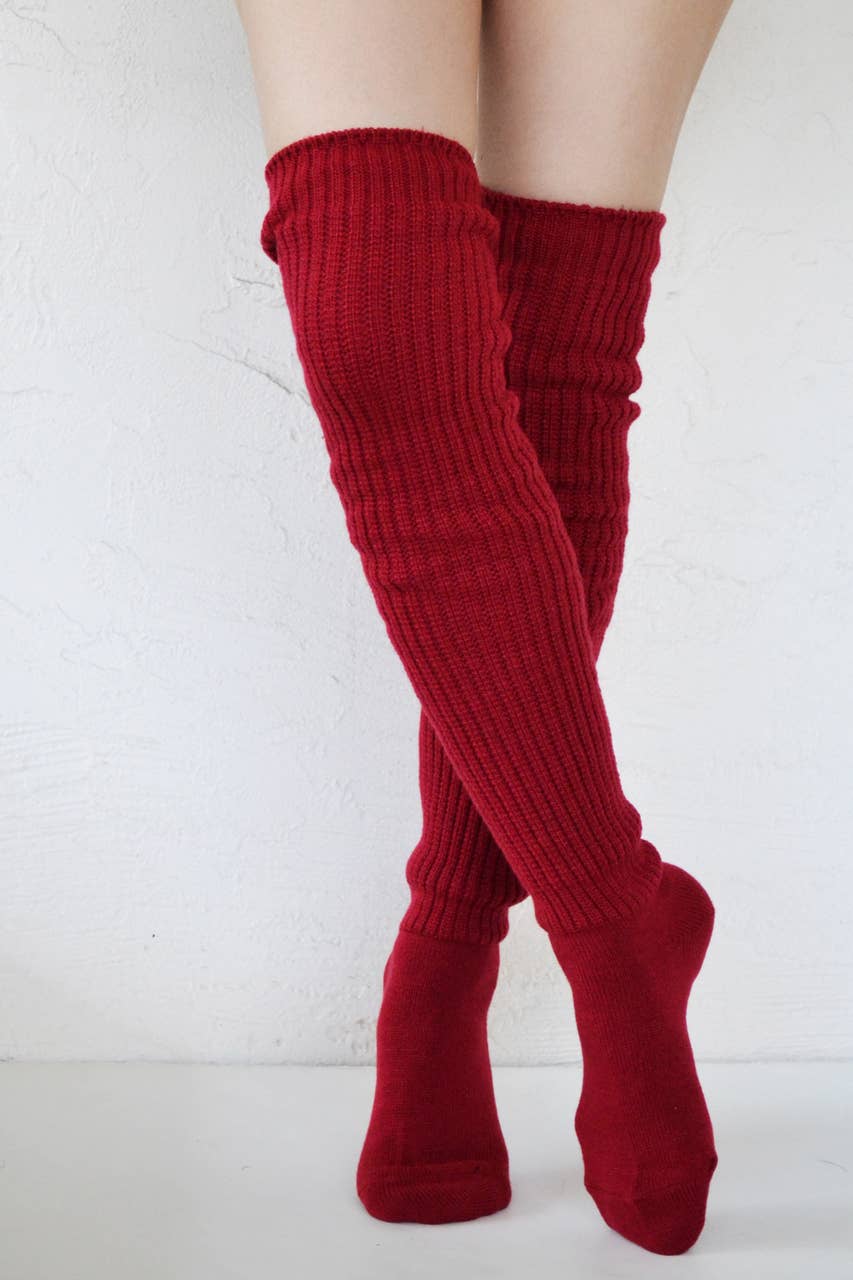 Lounge Scrunchy Over the Knee Socks - Wool Blend