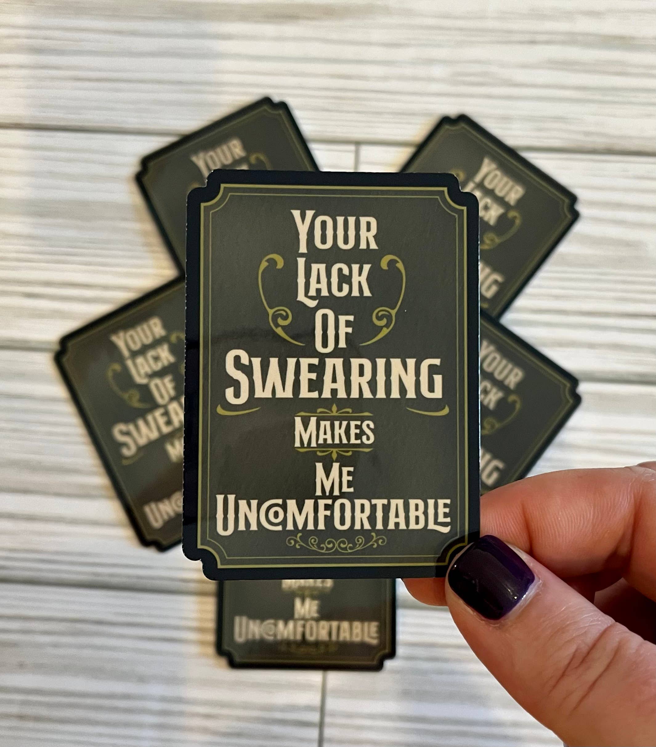 Uncomfortable, Vinyl Sticker – Axiotonic Gift Shop