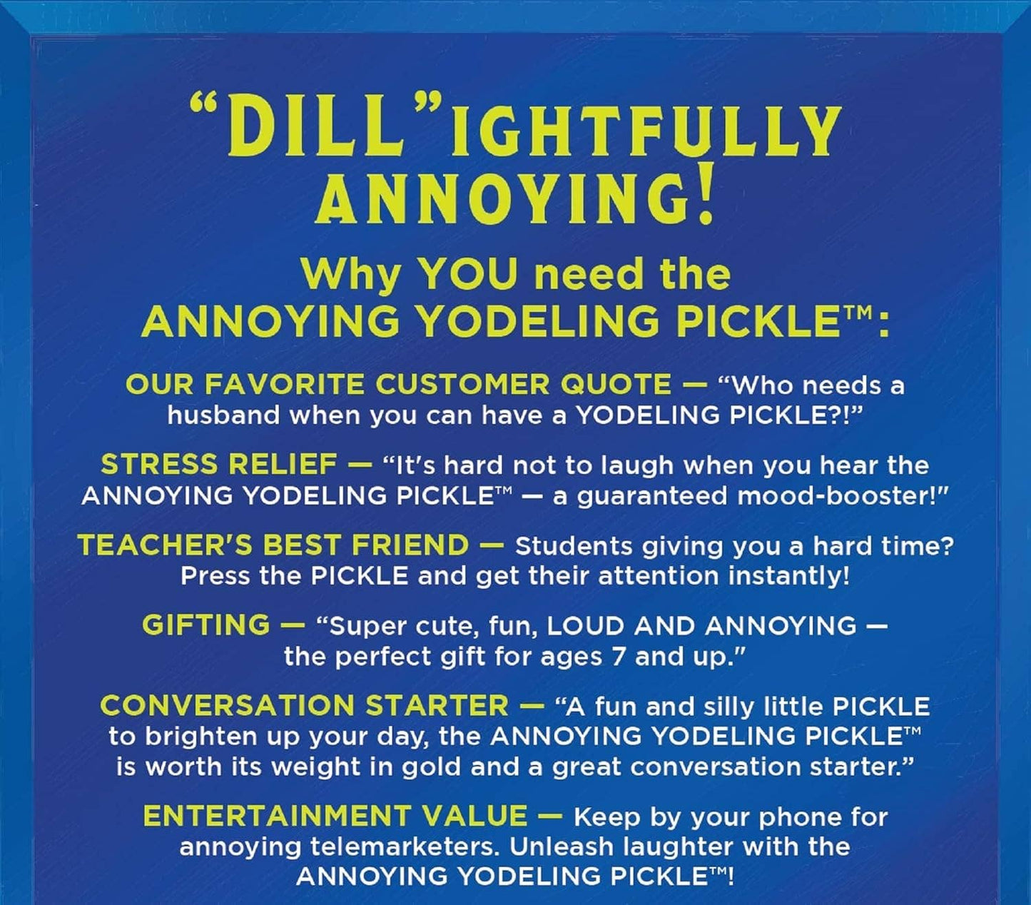 Yodeling Pickle Plush Desk TopToy-Stress Reliever