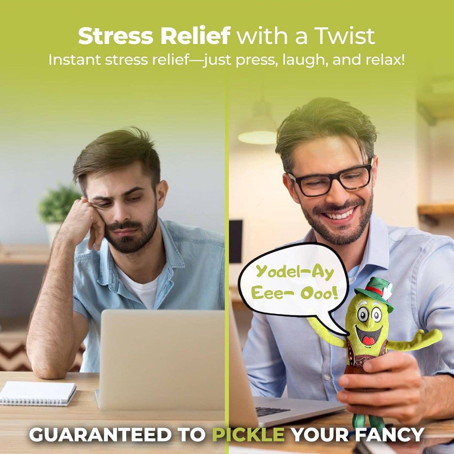 Yodeling Pickle Plush Desk TopToy-Stress Reliever