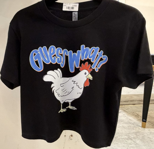 Guess What Chicken Butt Black T-Shirt