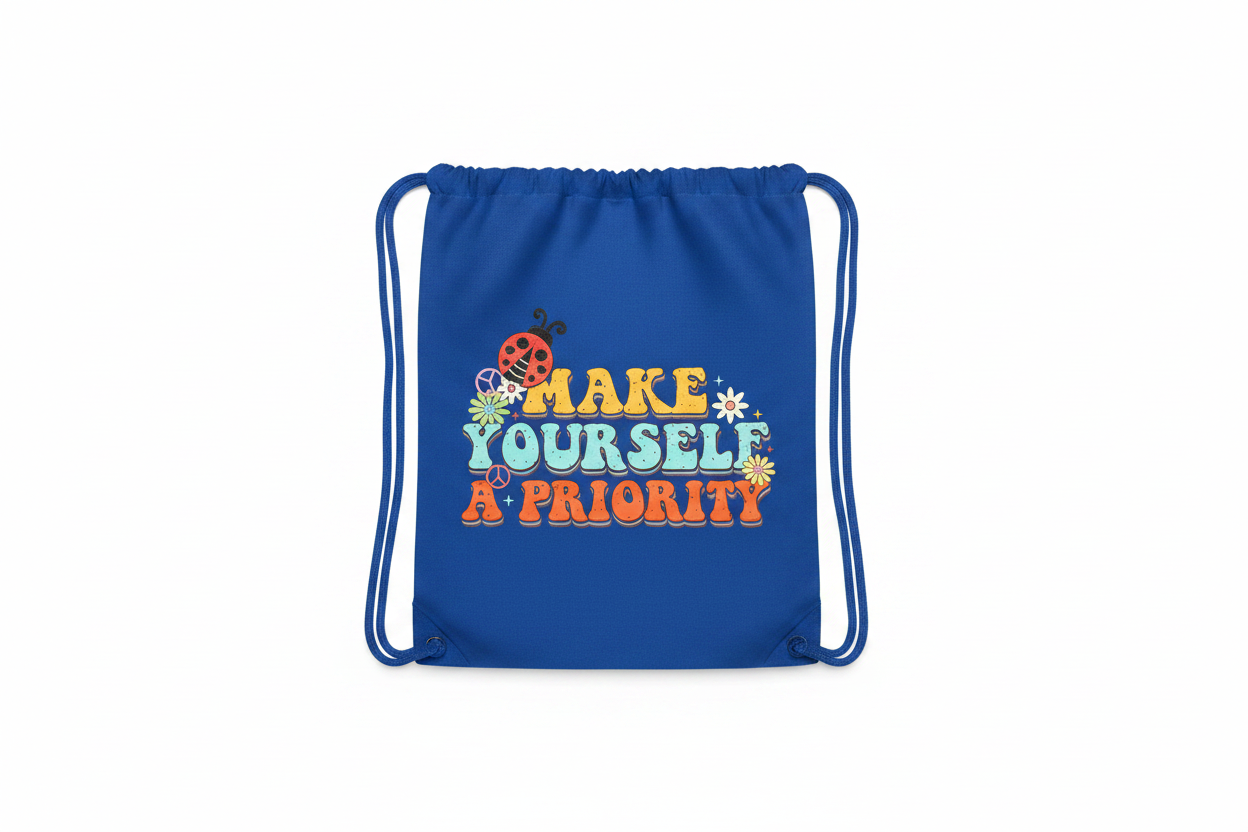 Make Yourself A Priority Backpack Studio Shot