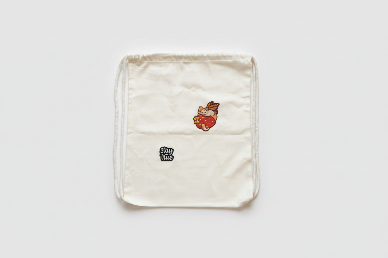 Smoothed Drawstring Backpack on Studio Background